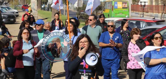 Trabajadoras de la salud realizaron una marcha en segundo día de paro en San Antonio