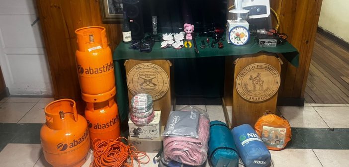 Cuatro detenidos y especies recuperadas deja operativo preventivo de Carabineros en Cartagena