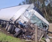 Colisión entre dos camiones en la Ruta 78 deja dos personas lesionadas